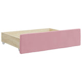 ZNTS Bed Drawers 2 pcs Pink Engineered Wood and Velvet 833919