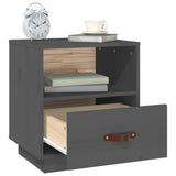 Bedside Cabinets 2 pcs Grey 40x34x45 cm Solid Wood Pine 818300