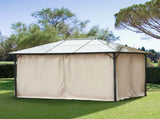 4 Pack Replacement Gazebo Curtains Privacy Panel for Most 3 x 4m Gazebo Canopy Pavillion Outdoor T3398P310889