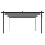 ZNTS Garden Gazebo with Retractable Roof 4x3 m Anthracite 318538