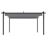 ZNTS Garden Gazebo with Retractable Roof 4x3 m Anthracite 318538