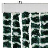 325447 Insect Curtain Green and White 100x220 cm Chenille