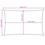 Sunshade Sail Oxford Fabric Rectangular 5x8 m Orange 135716
