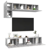 ZNTS 5 Piece TV Cabinet Set Concrete Grey Engineered Wood 3079113