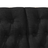 Upholstered Headboard Black 120 cm Solid Pine Wood 879351