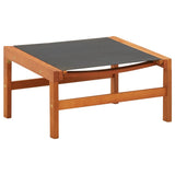 Garden Chair with Footrest Solid Eucalyptus Wood and Textilene 48700