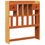 Headboard with Storage Wax Brown 100 cm Solid Wood Pine 855522