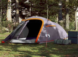 Camping Tent Tunnel 2-Person Grey and Orange Waterproof 94606