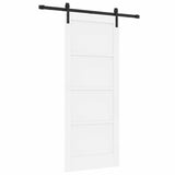 Sliding Door White 83 x 202 cm Solid Pine Wood 3445434