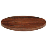 Table Top 80x2.5 cm Round Solid Wood Reclaimed 370042