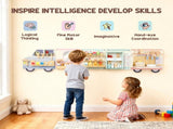 Wooden Busy Board, 5 in 1 Activity Wall Panels for Kids 3 Years, for Daycare, Playroom, Home T3398P422171