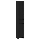 Bathroom Cabinet Black Oak 30 x 33 x 190 cm Engineered Wood 890753