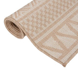 Outdoor Flatweave Rug 120x170 cm Brown Stripes 340865
