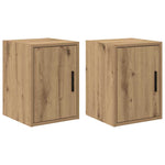 ZNTS Garage Wall Cabinets 2 pcs Artisan Oak Engineered Wood 860624