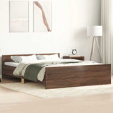 Bed Frame without Mattress Brown Oak 150x200 cm King Size 3203760