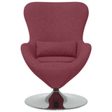Egg Chair Wine Red 63 x 73 x 90 cm Fabric 42002739