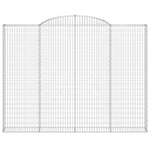 Arched Gabion Basket 300x30x220/240 cm Galvanised Iron 153511