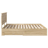 Bed Frame with Drawer with Headboard Manual Engineered Wood 3410291