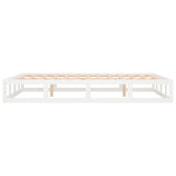 Bed Frame without Mattress White 140x190 cm Solid Wood 820842