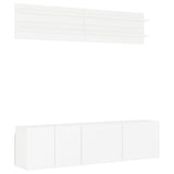 TV Wall Units Wall-mounted 6 pcs white Engineered wood 3216478