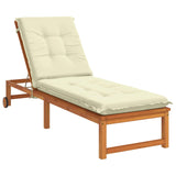 Sunlounger Cushion GEMERT 100% Polyester Cream 190 x 50 x 9 cm 947357