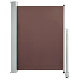 Patio Retractable Side Awning 100x300 cm Brown 48340