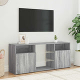 TV Cabinet with LED Lights Grey Sonoma 120x30x50 cm 815715