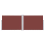 Retractable Side Awning Brown 100x1000 cm 48475