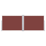 Retractable Side Awning Brown 100x1000 cm 48475