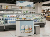 Trade Show Counter Black and White 90 x 48 x 200 cm 42046602