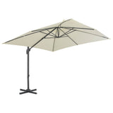 Cantilever Garden Parasol Sand Polyester with PA Coating 44632