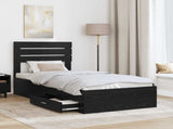 Bed Frame with Drawer with Headboard Manual Engineered Wood 3411676