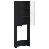 Toilet Cabinet ALKMAAR Black 66 x 25.5 x 190 cm Engineered Wood 896256