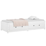 Day Bed without Mattress White 75x190 cm Small Single Solid Wood Pine 821600
