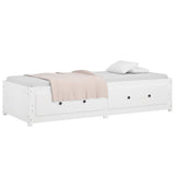Day Bed without Mattress White 90x190 cm Single Single Solid Wood Pine 821595
