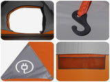 Instant Tent with Roof Grey and Orange 305 x 215 x 140 cm 42028691