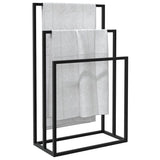 Towel Rack Black Iron Medium Towel Rack Rectangular Modern 343090