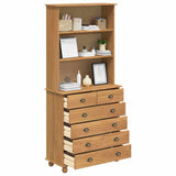 Hutch ASKIM Honey Wax 91 x 40 x 200.5 cm Solid Pine Wood 3334640