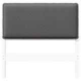 Upholstered Headboard with Headboard White and Light Grey 90 cm 880037