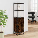 Highboard Smoked Oak 35.5x35x139 cm Engineered Wood and Metal 849046