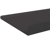Floating Shelf Wall-mounted 4 pcs Black 100 x 18 x 2.5 cm Steel 8004045