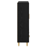 Highboard Black Oak 70 x 31 x 115 cm Engineered Wood 880853
