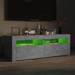 TV Cabinet with LED Lights Concrete Grey 120x35x40 cm 804359