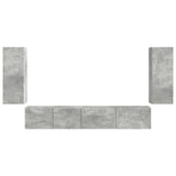 TV Cabinet Set 4 pcs Concrete Grey Engineered Wood 3409162