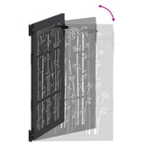 Garden Gate with Lock Black 85 x 125 cm Powder-coated steel 42015870