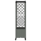 Raised Bed with Trellis and Roof Light Grey 163 x 40 x 144 cm 3423111