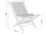 Folding Garden Chair 2 pcs Natural Solid Teak Wood 42028481