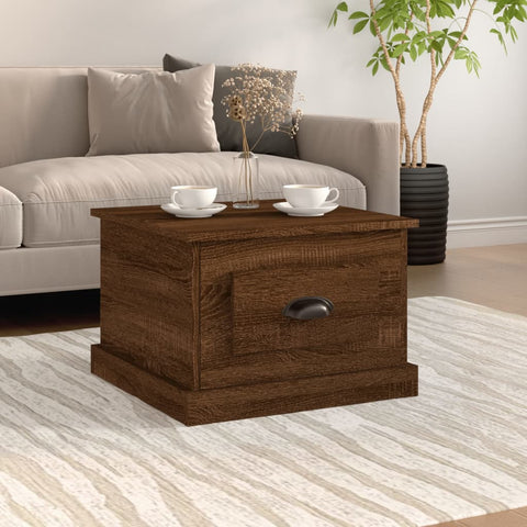 ZNTS Coffee Table Brown Oak 50x50x35 cm Engineered Wood 816255