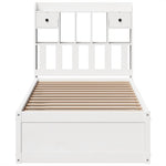 Bed Frame without Mattress White 90x190 cm Single Solid Wood Pine 3323516