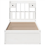 Bed Frame without Mattress White 90x190 cm Single Solid Wood Pine 3323516